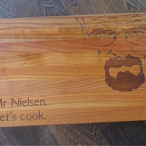 Let&#39;s cook. [YOUR NAME] Personalized Lazer Engraved Cutting Board. Handmade Wooden Chopping Board. Birthday Gift by Algis Crafts
