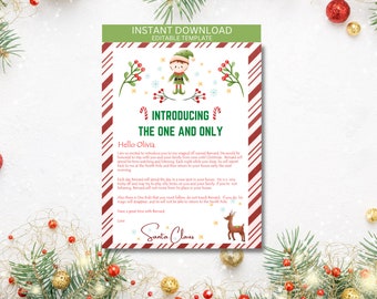 Introduction to Boy Elf Letter -  Instant Download