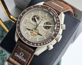 Omega X Swatch Mission to Saturn SO33T100, Men's Watch, Giff For Him.