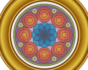 Mandala 12 - Clarity - Counted Cross Stitch Pattern (X-Stitch PDF)