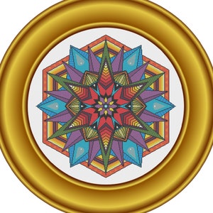 Mandala 6 - Strength - Counted Cross Stitch Pattern (X-Stitch PDF)