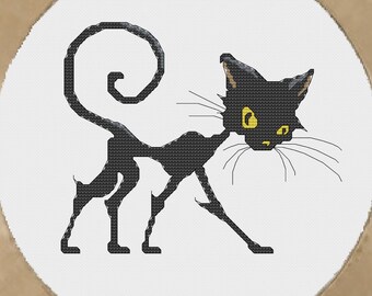 Halloween Cat - Counted Cross Stitch Pattern (X-Stitch PDF)