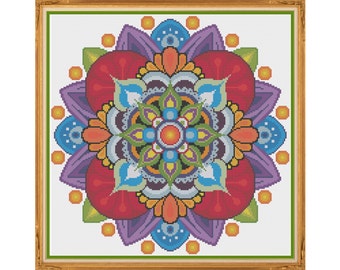 Mandala 1 - Visualize - Counted Cross Stitch Pattern (X-Stitch PDF)