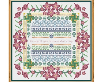 None Of Your Business - Counted Cross Stitch Pattern (X-Stitch PDF)