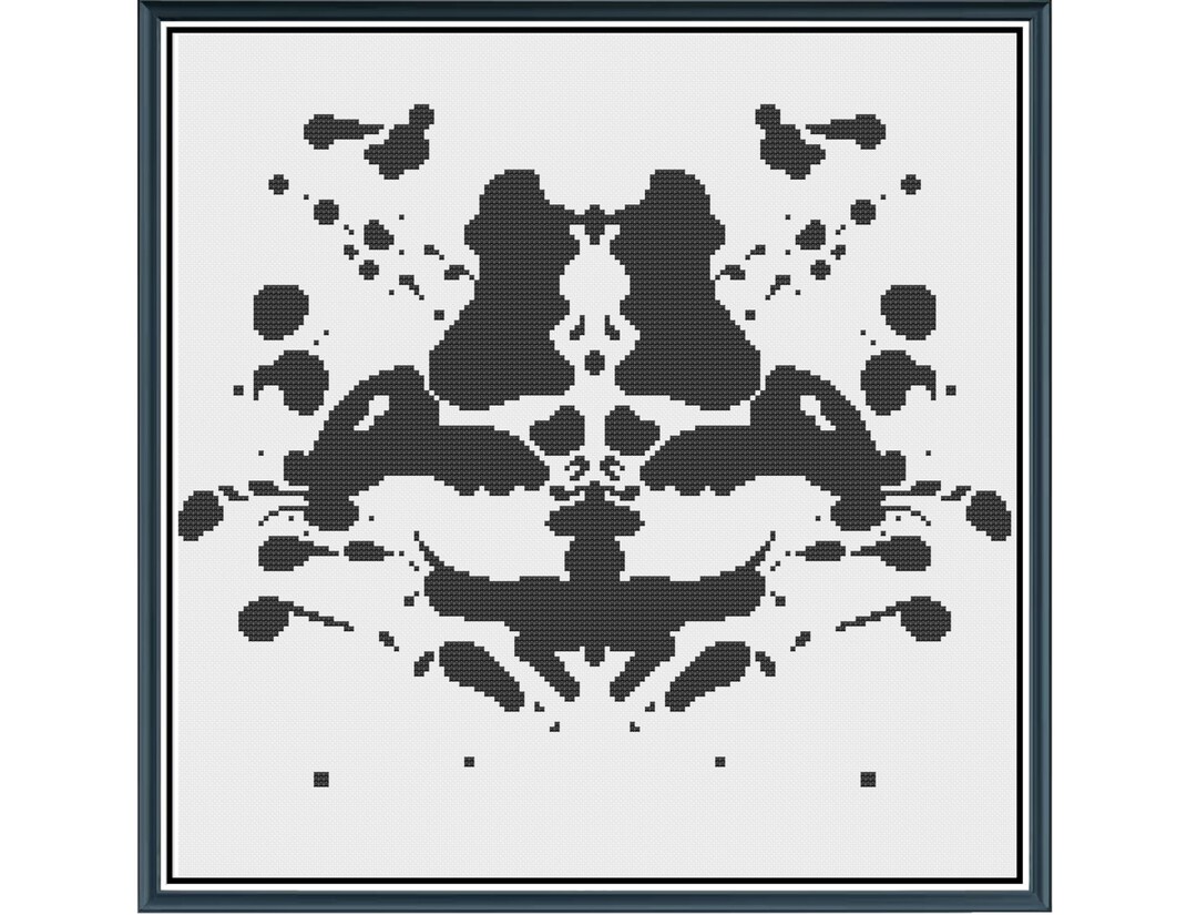 The Rorschach Pattern Rorschach Ink Blot 1 - Counted Cross Stitch Pattern (x-stitch PDF) - Etsy