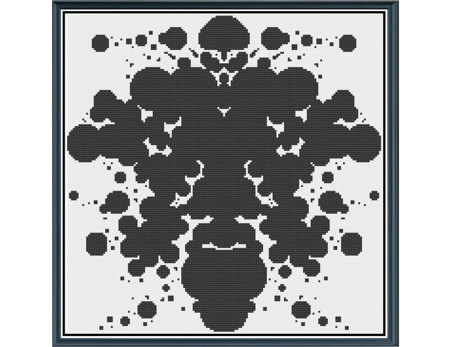 Rorschach Ink Blot 5 - Counted Cross Stitch Pattern (x-stitch PDF) - Etsy