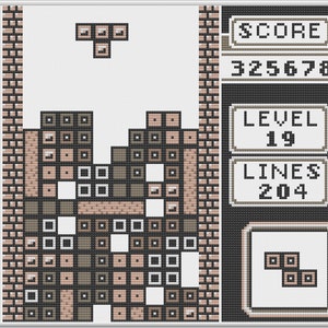 Tetris - Counted Cross Stitch Pattern (X-Stitch PDF)