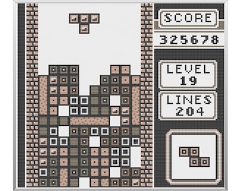 Tetris - Counted Cross Stitch Pattern (X-Stitch PDF)