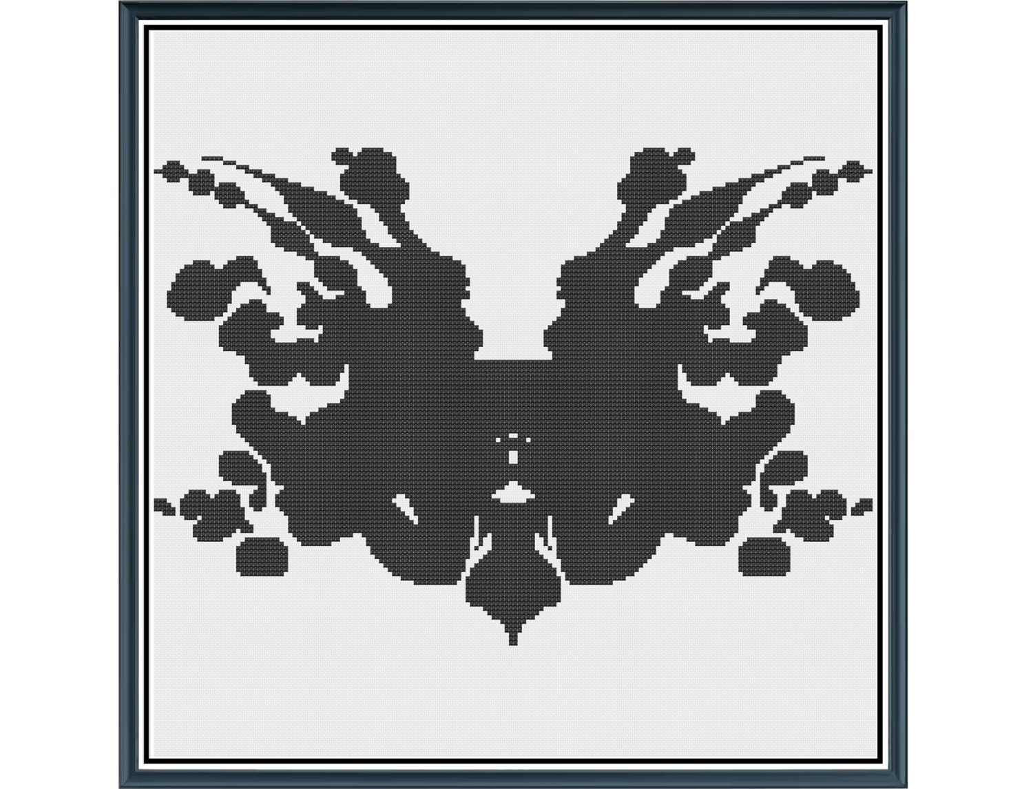 The Rorschach Pattern Rorschach Ink Blot 2 - Counted Cross Stitch Pattern (x-stitch PDF) - Etsy