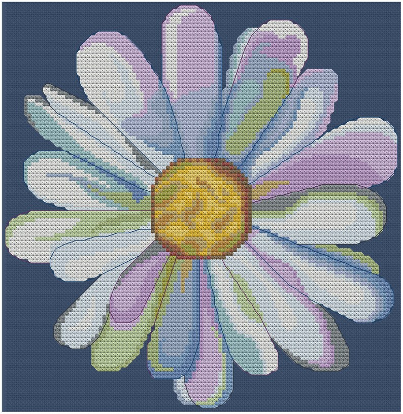 Daisy Counted Cross Stitch Pattern X-Stitch PDF | Etsy