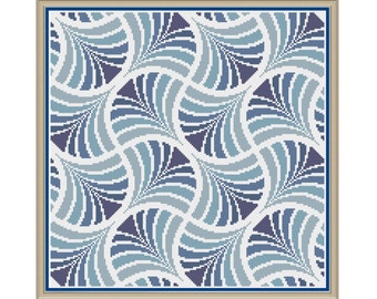 Geometric 10 - Fans - Counted Cross Stitch Pattern (X-Stitch PDF)