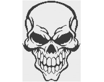 Halloween Skull - Counted Cross Stitch Pattern (X-Stitch PDF)