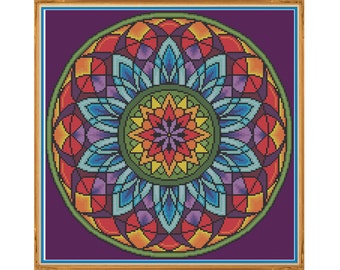 Mandala 3 - Window - Counted Cross Stitch Pattern (X-Stitch PDF)