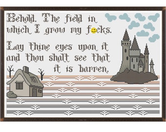 My Field of F*cks (MATURE) - Counted Cross Stitch Pattern (X-Stitch PDF)