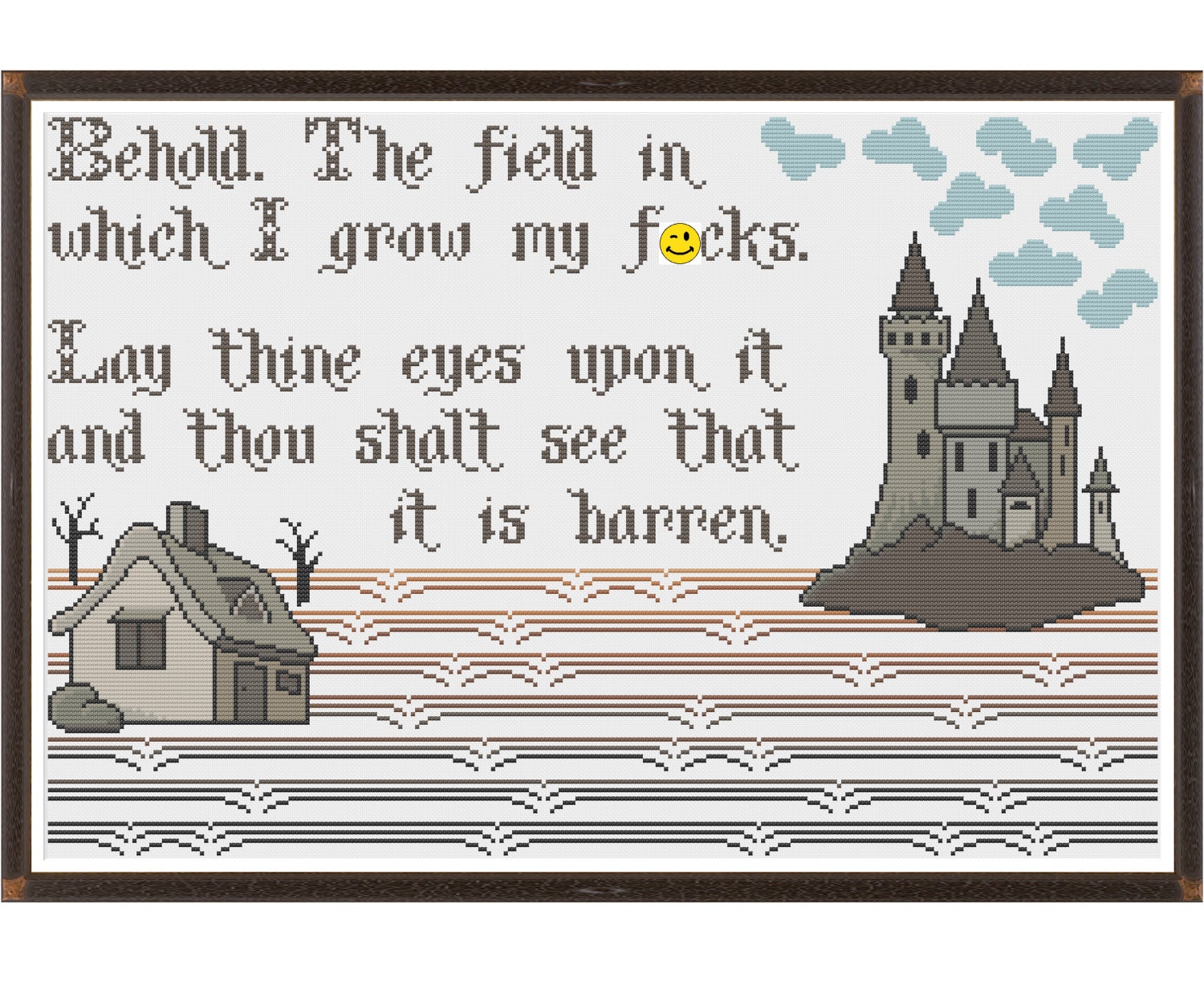 My Field of F*cks (MATURE) - Counted Cross Stitch Pattern (X-Stitch P…