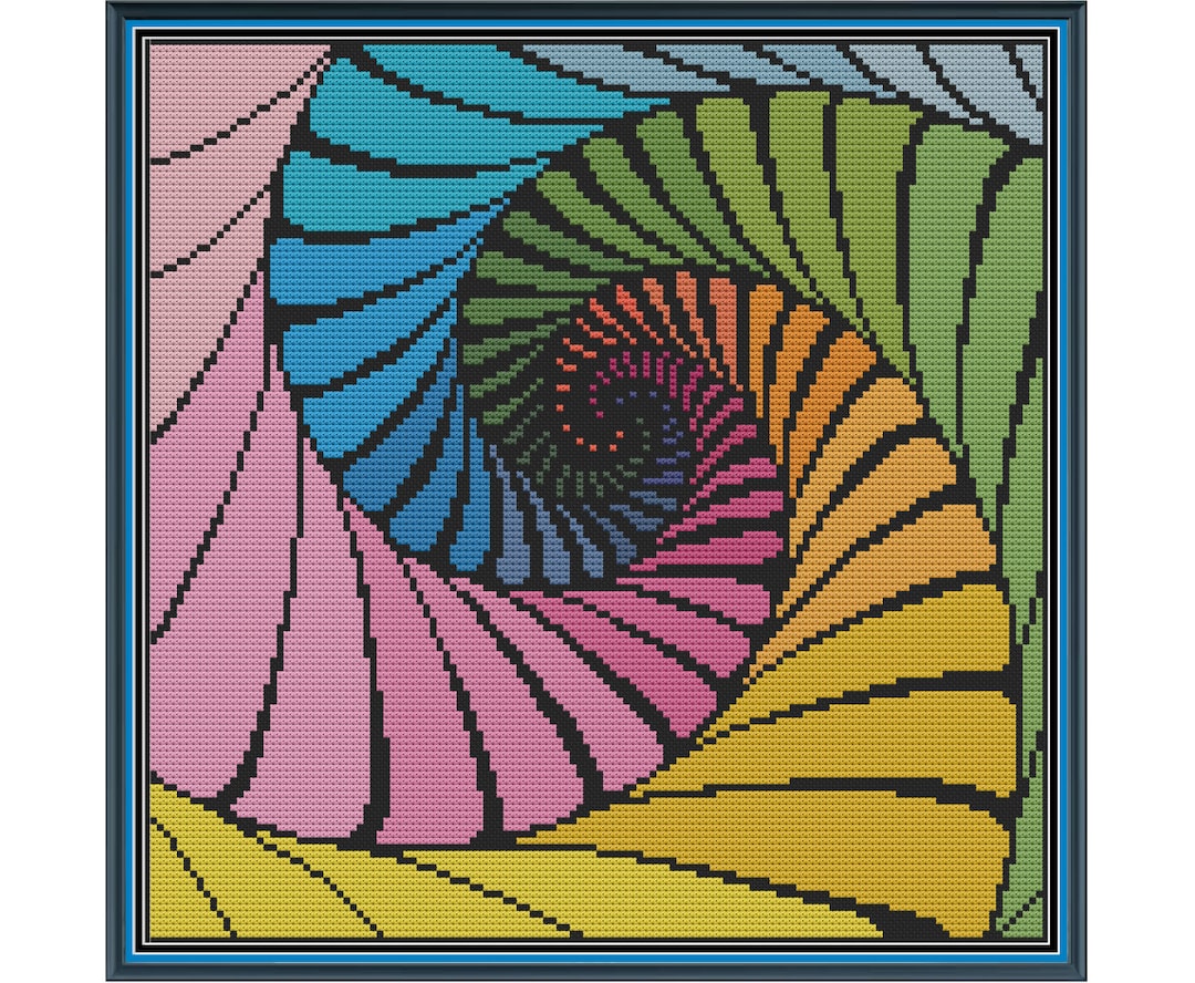 Fractal 1 - Quadruple Nautilus - Counted Cross Stitch Pattern (x-stitch ...