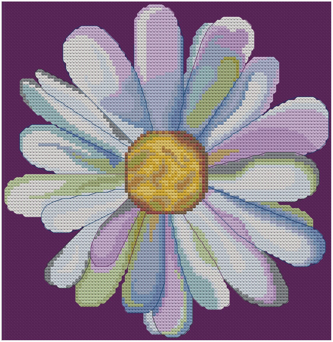 Daisy Counted Cross Stitch Pattern XStitch PDF Etsy