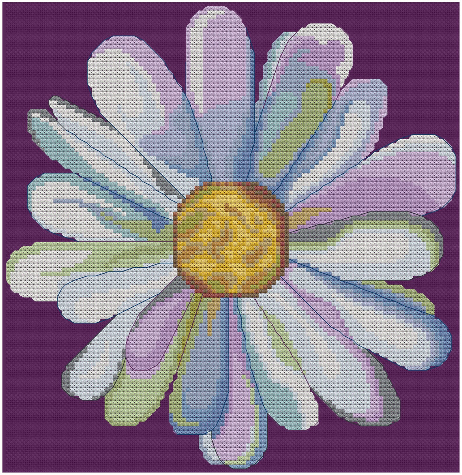 Daisy Counted Cross Stitch Pattern xstitch PDF Etsy