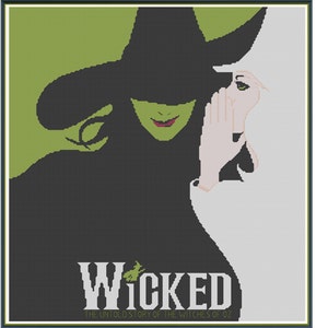 Wicked - The Musical - Counted Cross Stitch Pattern (X-Stitch PDF)