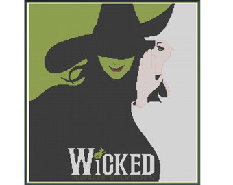 Wicked - The Musical - Counted Cross Stitch Pattern (X-Stitch PDF)