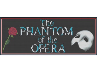 Phantom of the Opera - The Musical - Counted Cross Stitch Pattern (X-Stitch PDF)