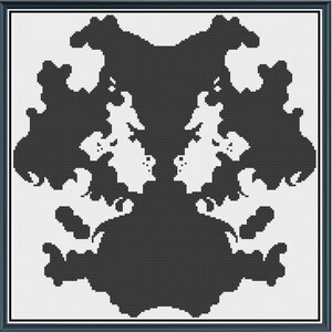 Rorschach Ink Blot 4 - Counted Cross Stitch Pattern (X-Stitch PDF)