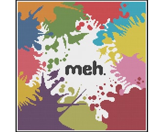 Meh - Counted Cross Stitch Pattern (X-Stitch PDF)