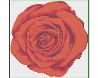 Rose - Counted Cross Stitch Pattern (X-Stitch PDF)