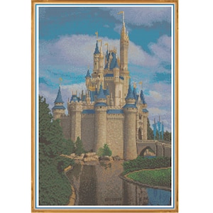 Cinderella S Castle Counted Cross Stitch Pattern Disney Etsy