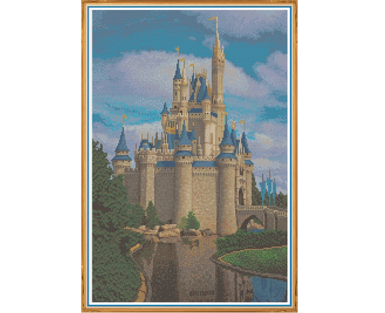 Cinderella's Castle Counted Cross Stitch Pattern X-Stitch PDF image 1