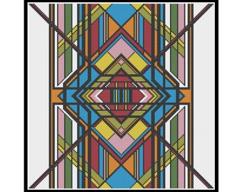 Art Deco 2 - Circuits - Counted Cross Stitch Pattern (X-Stitch PDF)