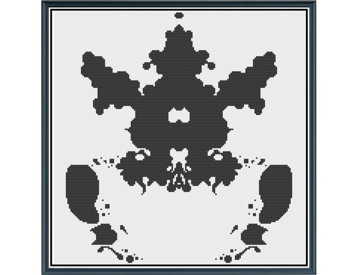 Rorschach Ink Blot 7 - Counted Cross Stitch Pattern (x-stitch PDF) - Etsy