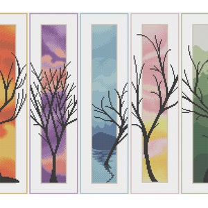 Five Trees - Counted Cross Stitch Pattern (X-Stitch PDF)