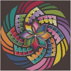 Mandala 15 Intention Counted Cross Stitch Pattern X-Stitch PDF image 4