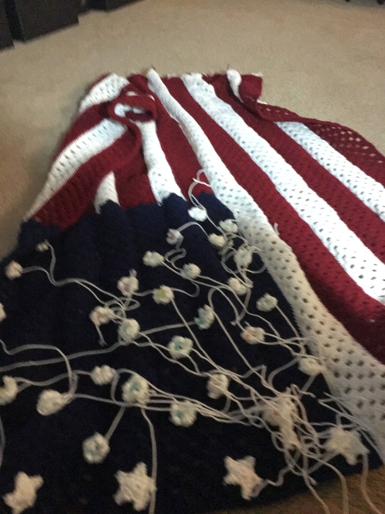 Old Glory Afghan Etsy