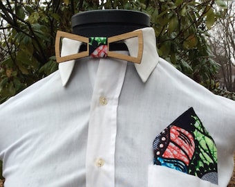 Wood Carved Bow Tie - African Bow Tie, African Accessories, African print, Men's fashion, Cultural bow tie, Ethnic bow tie