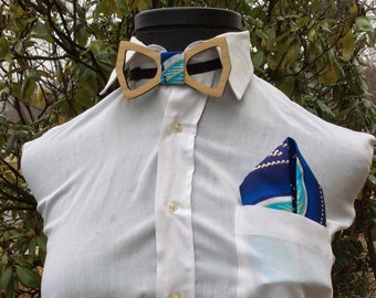 Wood Carved Bow Tie - African Bow Tie, African Accessories, African print, Men's fashion, Cultural bow tie, Ethnic bow tie