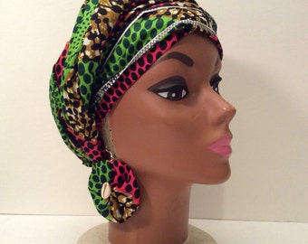 Kente Head Wrap With Matching Earrings Kente Natural Hair Etsy