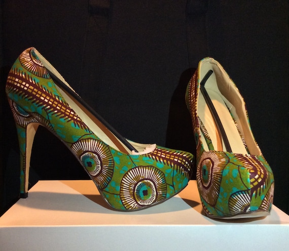 SALE Ankara Covered Heels African Pumps, Ankara Pumps, African Shoes,  African Women Shoes