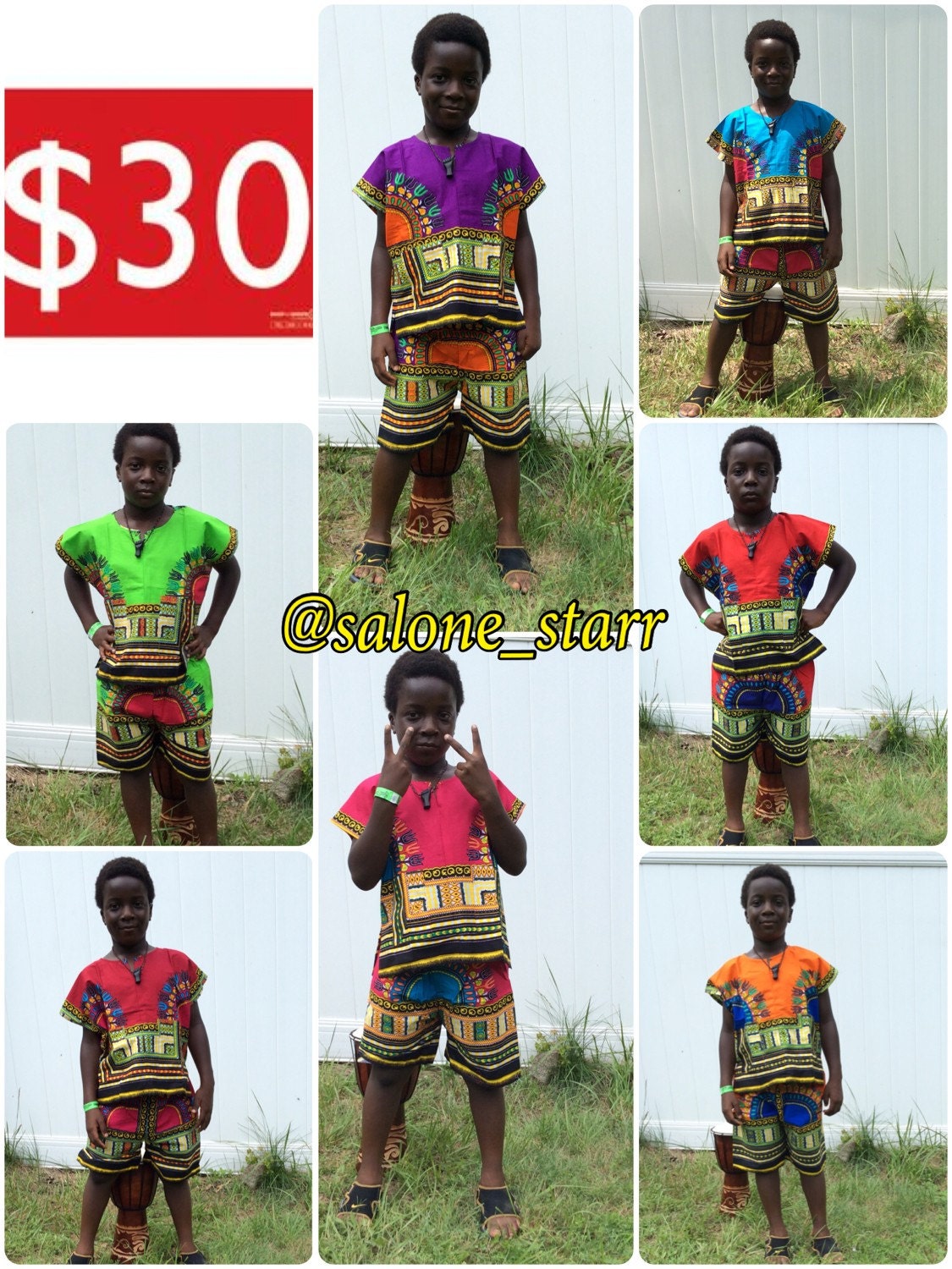 RaanPahMuang Bright Black & Orange Cotton Dashiki Shirt – Unisex, Fair Trade, Handmade In Thailand - View #11