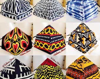 TWO Mud Cloth (Print) Face Masks - Face covering
