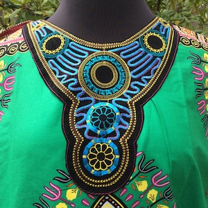 Long Dashiki Dress - African Shirts, Pan-African, Kente, Ankara Tops, Dashiki, African Outfit