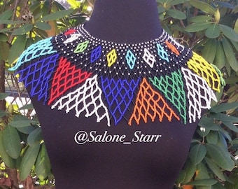 SALE* Beaded Statement Necklace - African beads, statement necklace,African jewelry, African Accessories, Massai  necklace, African Necklac