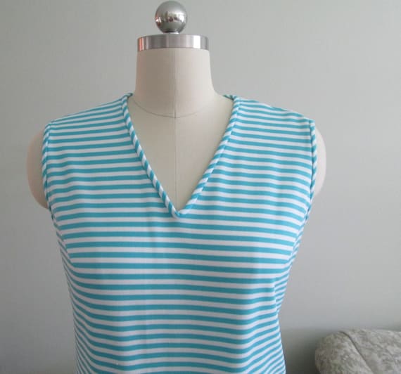 Aqua and White Skort Dress/Scooter Dress/Romper/Cu