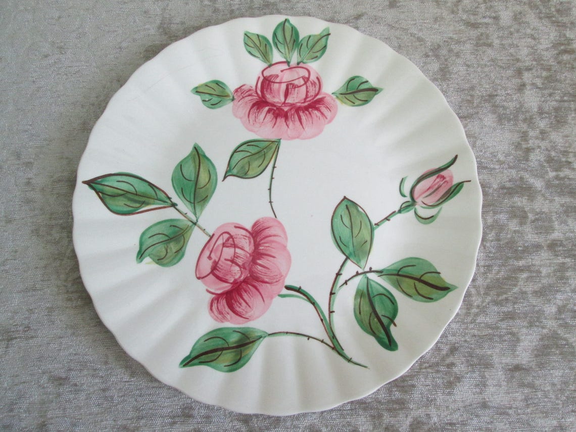 Blue Ridge Pottery Roses Dinner Plate/Colonial/Paper Etsy