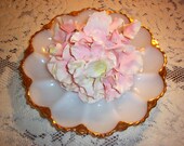 Fire King Milk Glass Deviled Egg Plate Gold Trim Vintage 1950 39 s Mid Century Perfect for Easter Time Deviled Eggs Great Condition