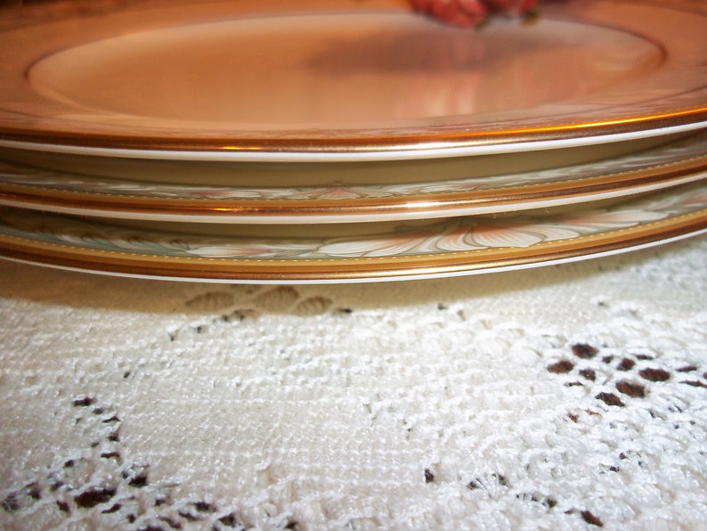 Noritake Bone China 3 Salad Plates Barrymore Pattern 9737 Vintage 1970/'s Japan Wedding Bridal Shower Gifting Excellent Condition