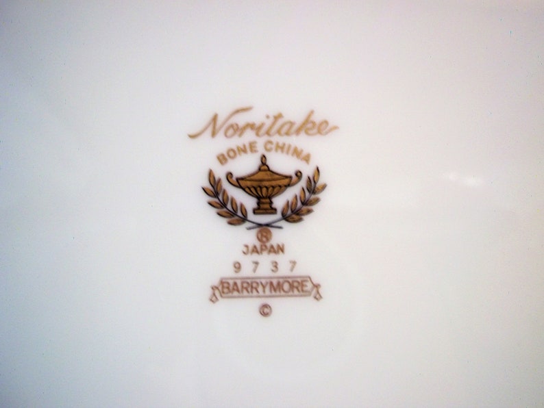 Noritake Bone China 3 Salad Plates Barrymore Pattern 9737 Vintage 1970/'s Japan Wedding Bridal Shower Gifting Excellent Condition