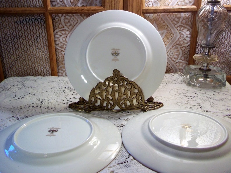 Noritake Bone China 3 Salad Plates Barrymore Pattern 9737 Vintage 1970/'s Japan Wedding Bridal Shower Gifting Excellent Condition