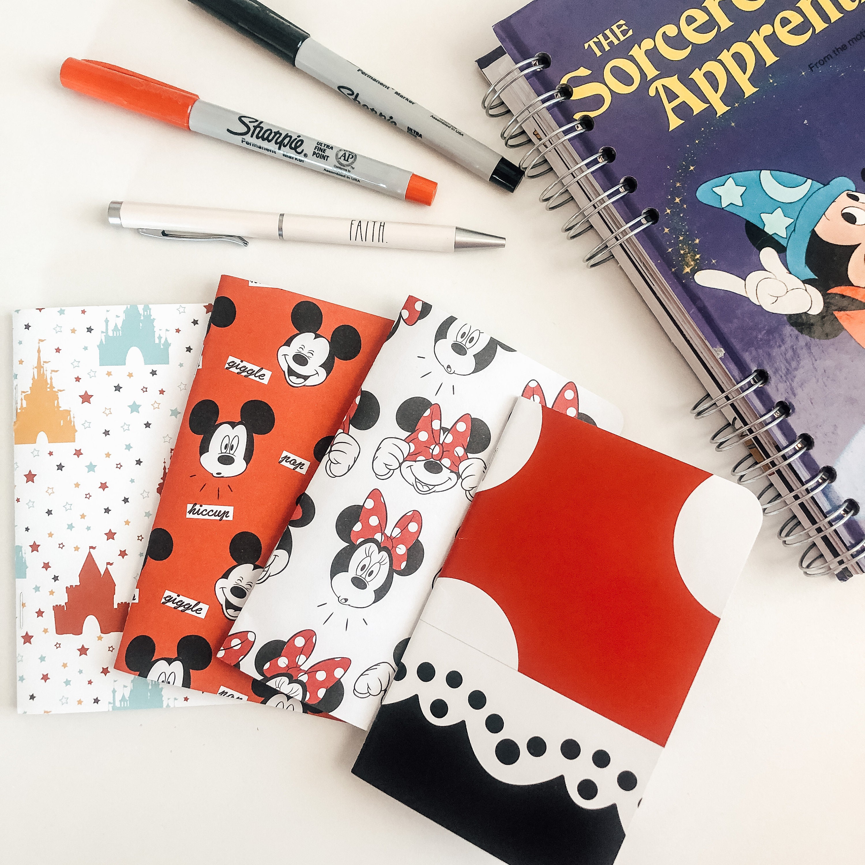Disney Themed Pocket Sized Notebooks Party Pack of 10 Blank Etsy